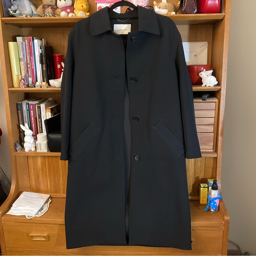 Babaton Black Long Coat